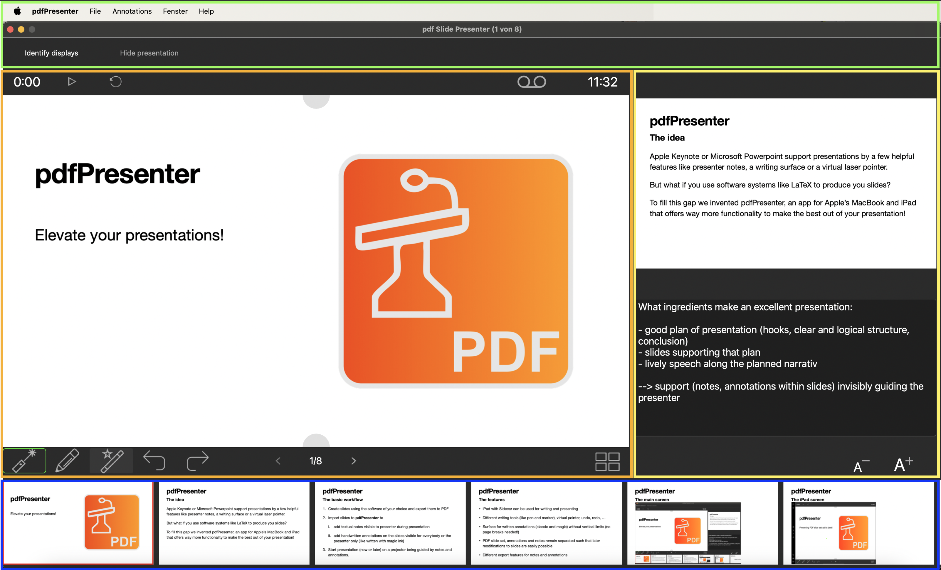pdfPresenter Main Windows